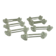 Set of 7 glass knife rests featuring a small duck.