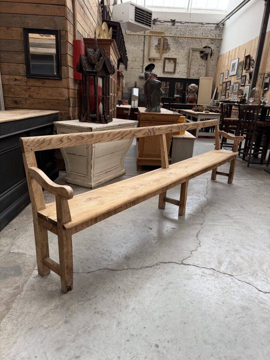 Pair of benches with backs from the early 20th century.