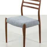 Set of 4 Niels Møller model '78' chairs refurbished