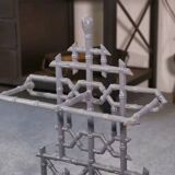 Porte-parapluie en fonte émaillée gris 1940’s