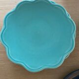 Set of 8 green plates (4 large and 4 small)