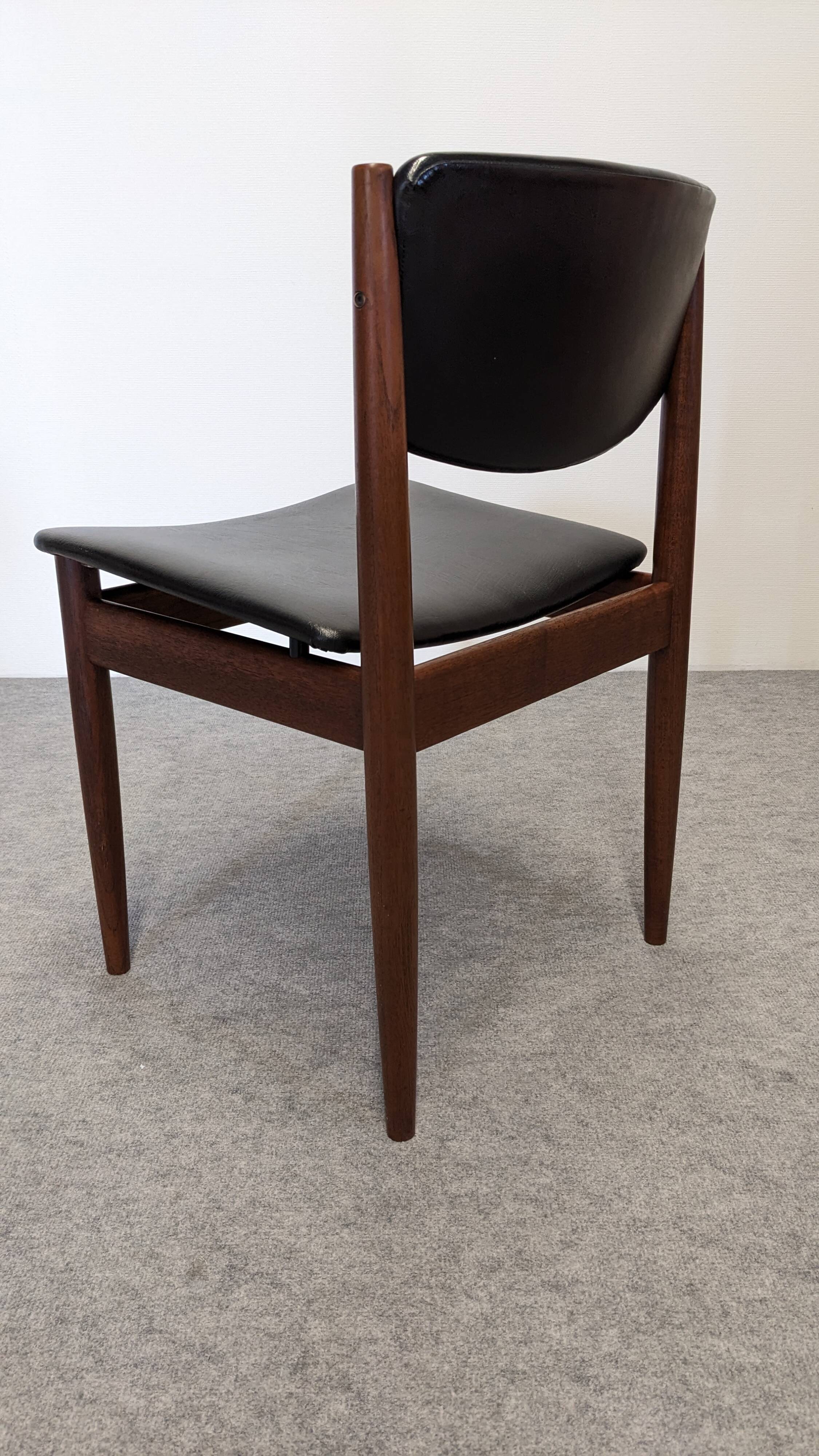 Set of 4 teak chairs by Finn Juhl for France&Son, Denmark circa 1960