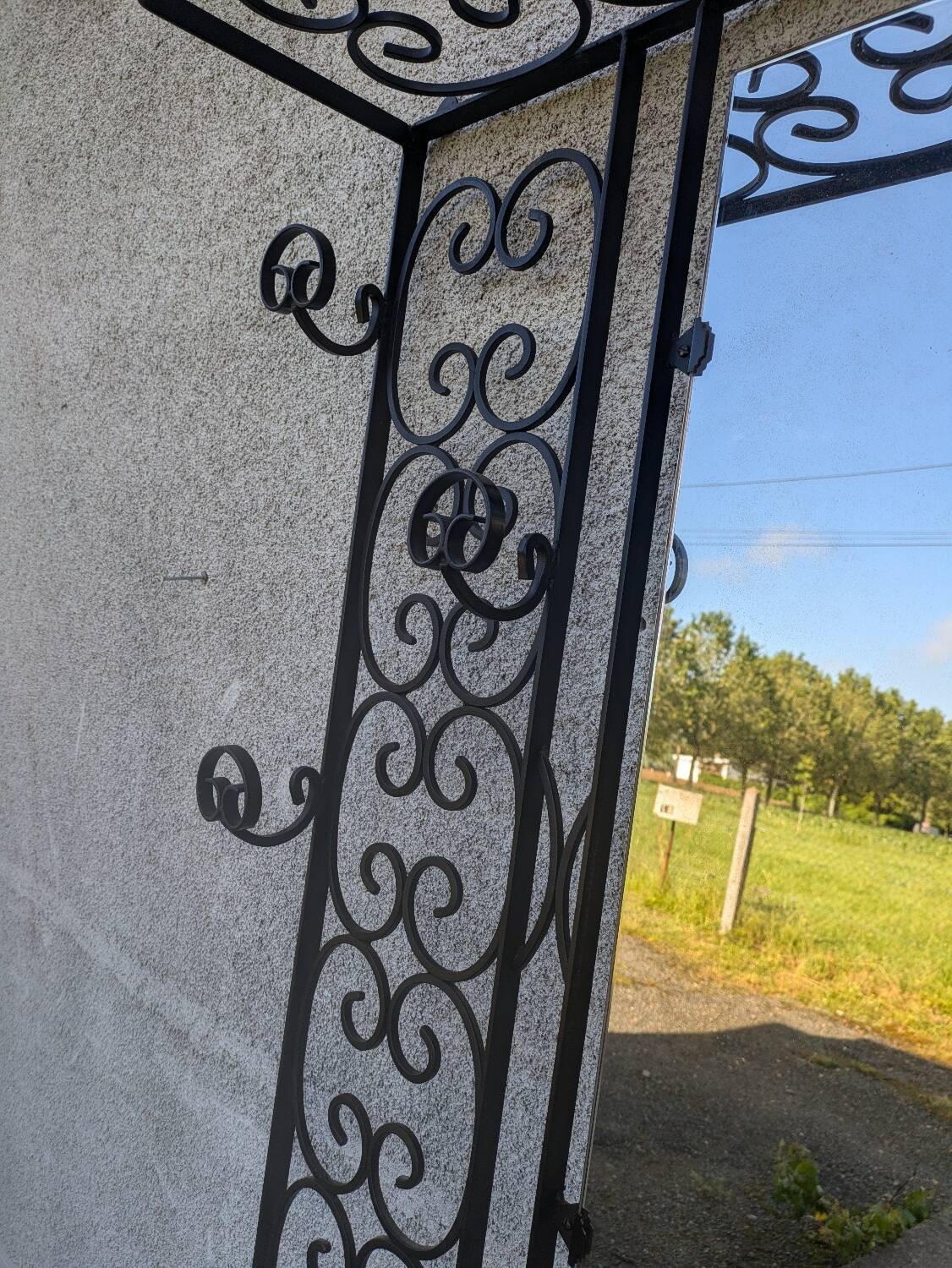 Wrought iron coat rack