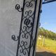 Wrought iron coat rack