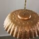Mid-Century Italian Copper and Opaline Pendant Lamp