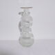Vase soliflore verre transparent bande sablée