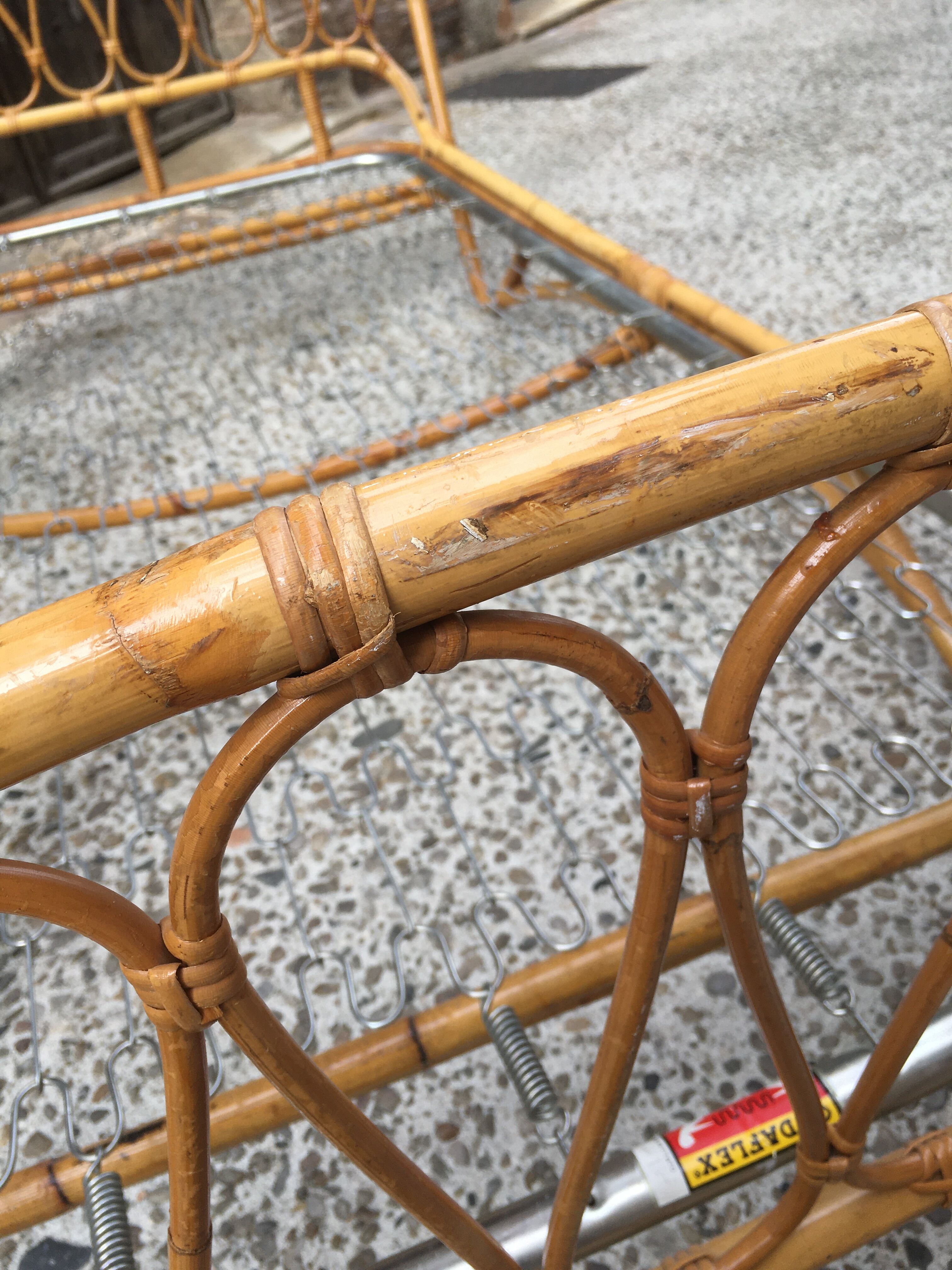 1-seat rattan basket bed