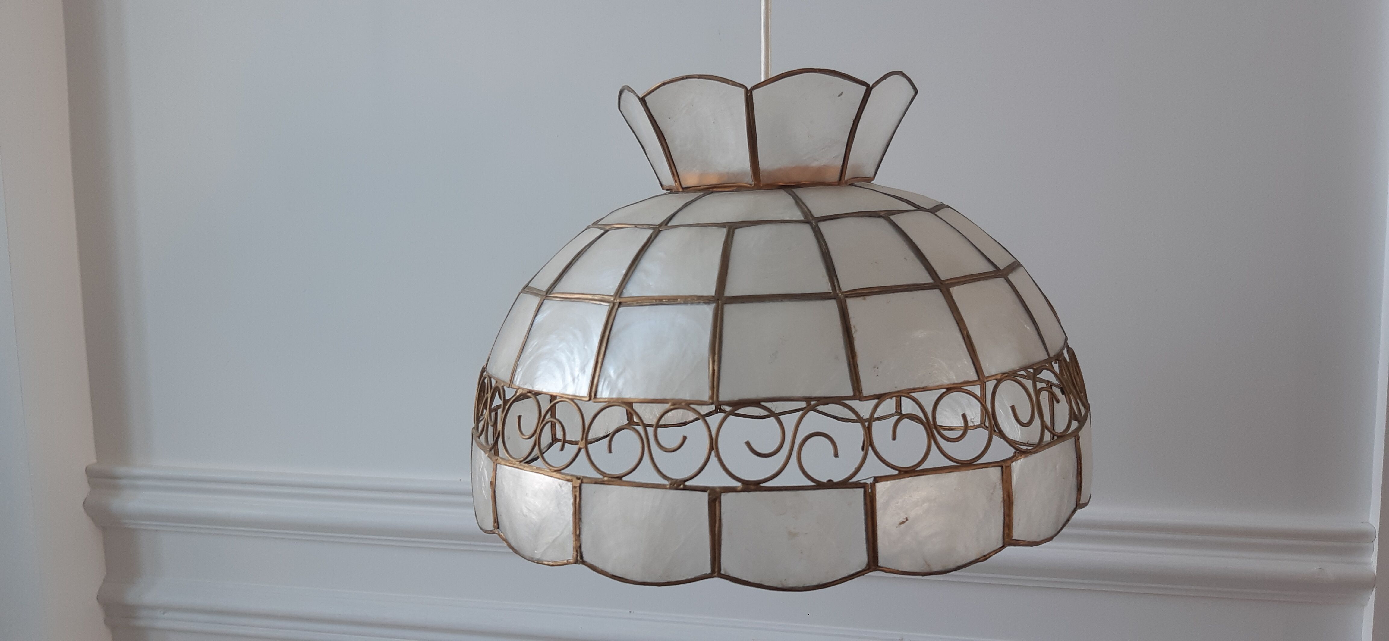 Suspension in mother-of-pearl and brass 50s