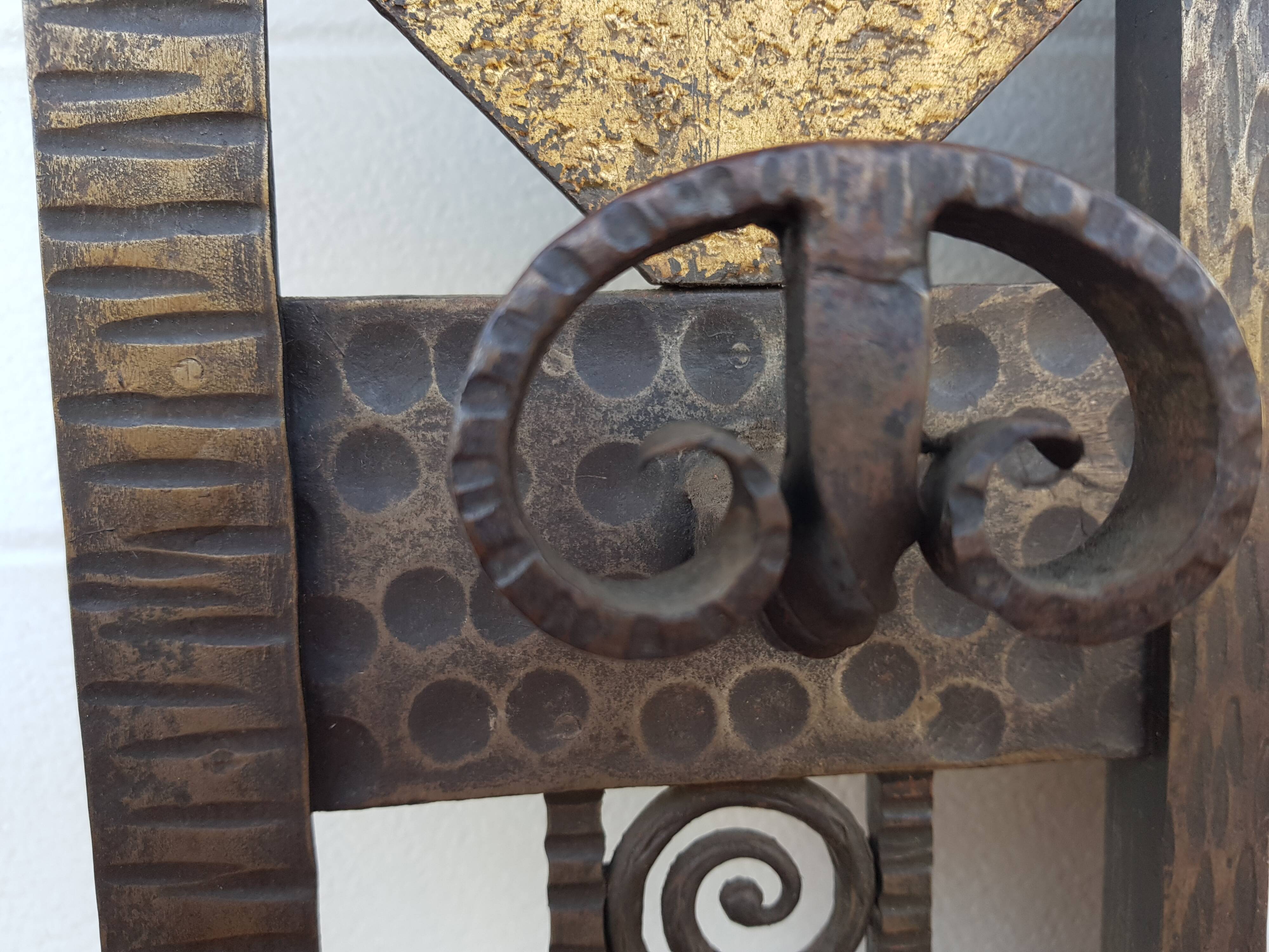 Iron iron wall coat rack 1930