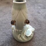 Very original fish vase in ceramic from the 40s