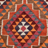 Bold multicolor kilim runner rug,92x395cm