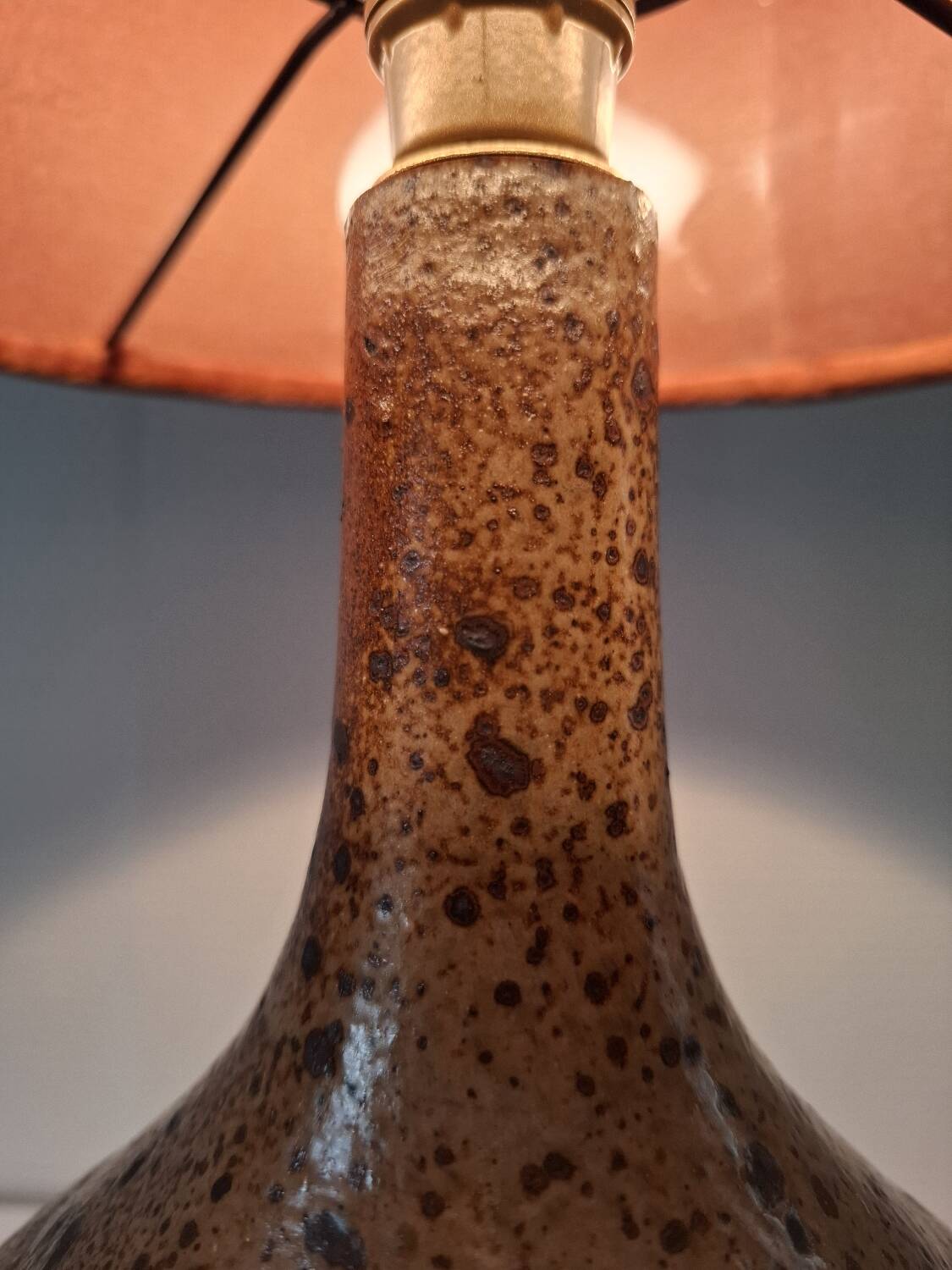 Vintage pyrite stone lamp