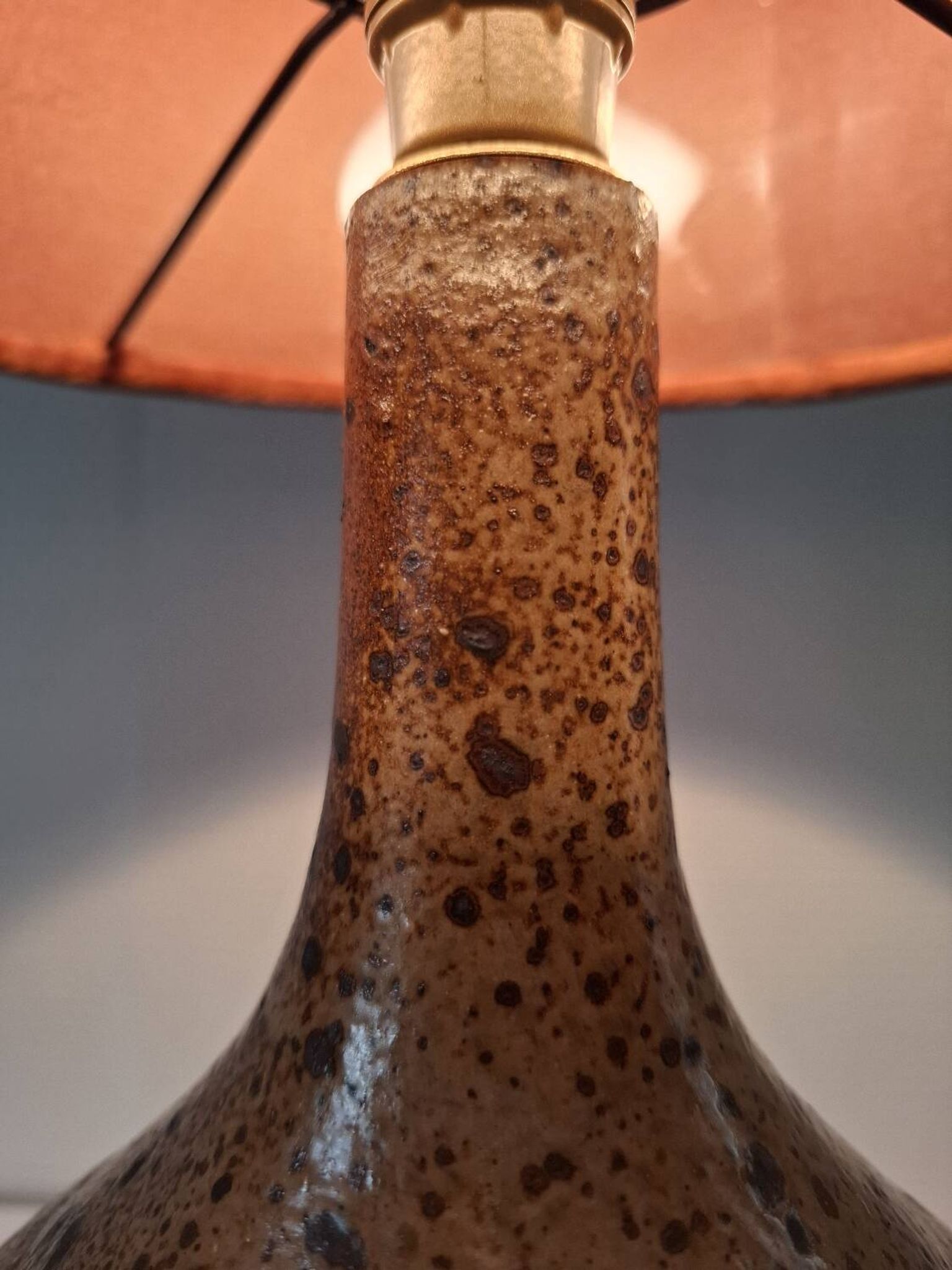 Vintage pyrite stone lamp