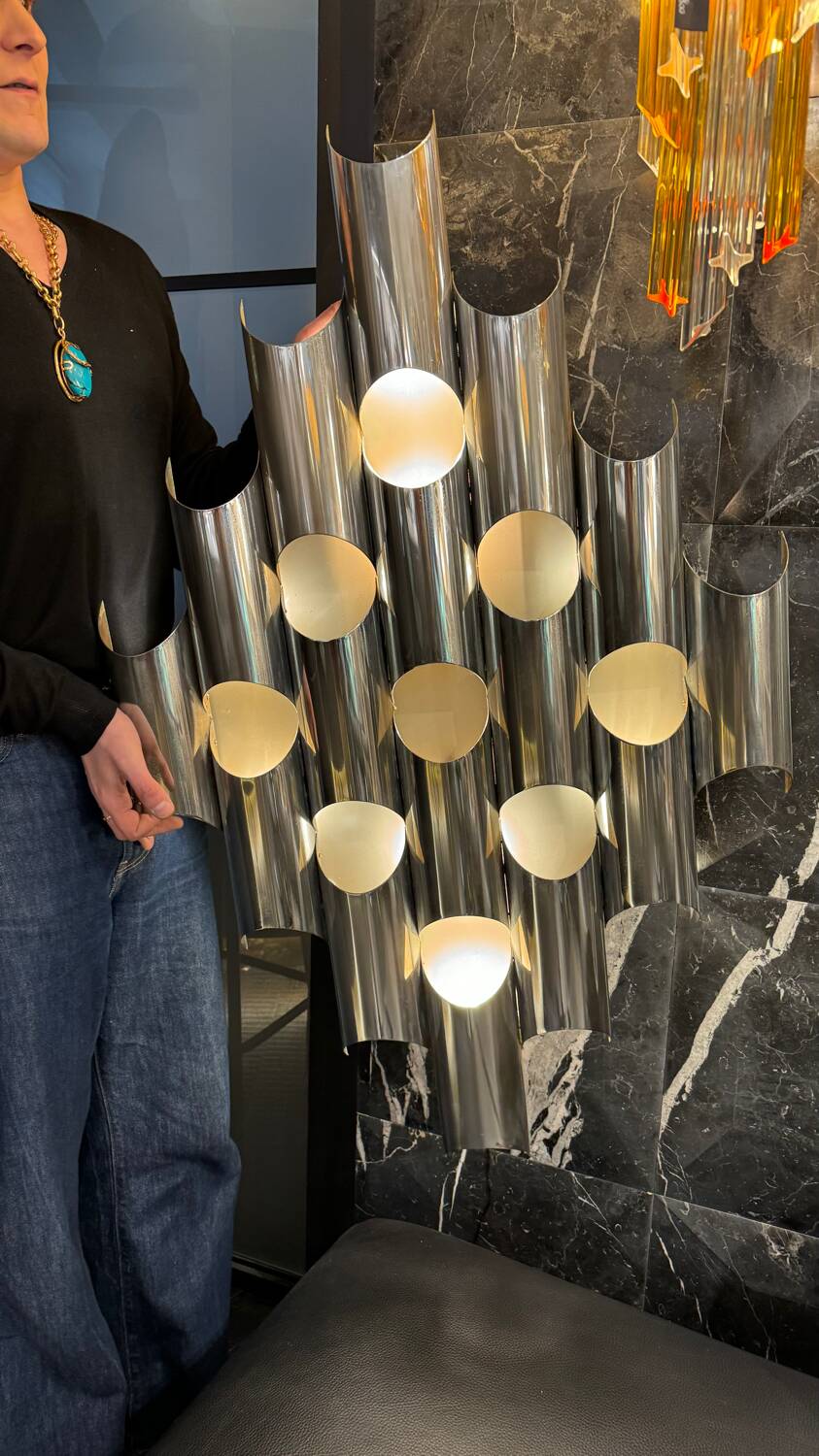 Huge wall light Goffredo Reggiani 1970