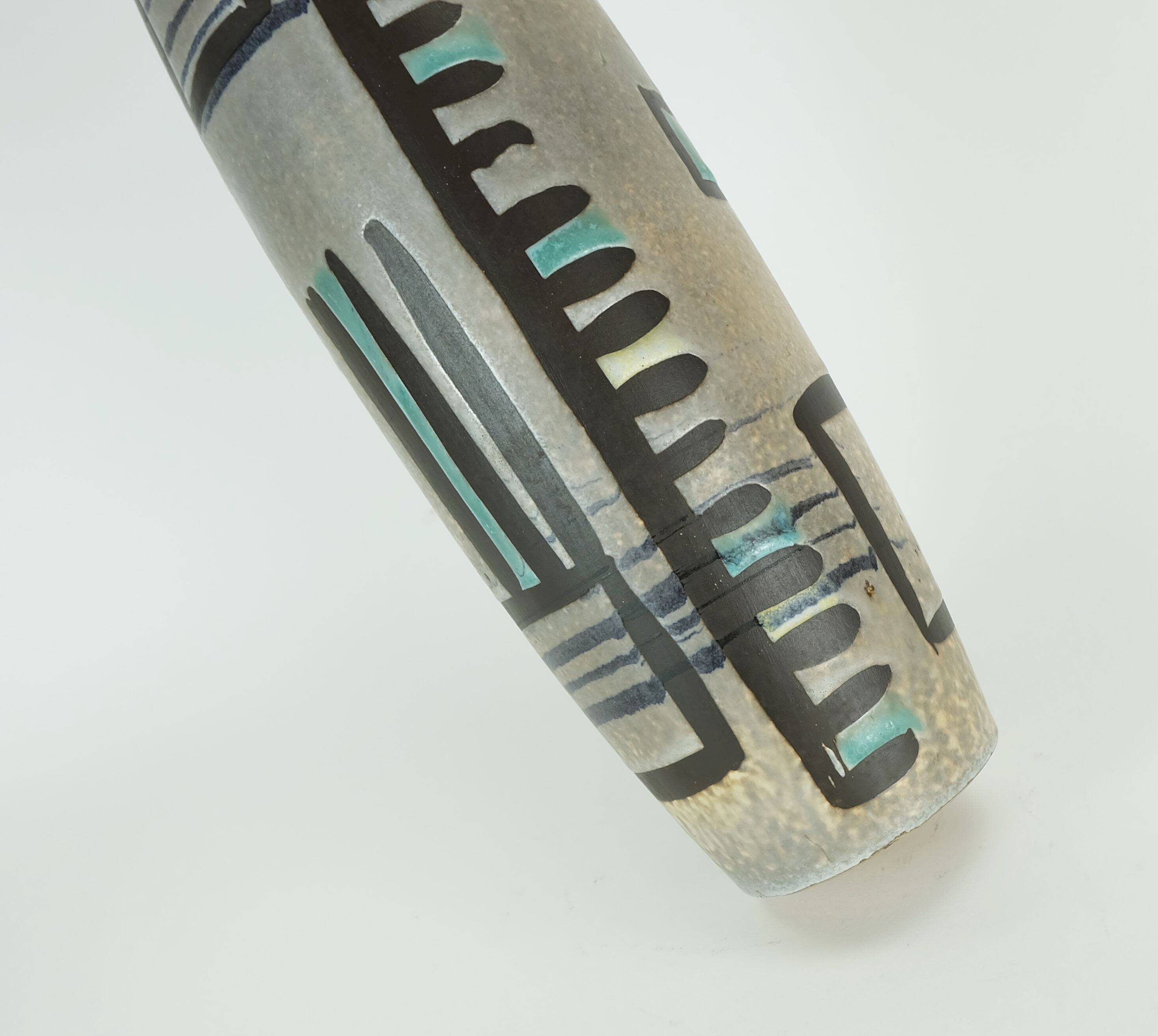Elegant mid century modern marei ceramic vase late 1950s model 123 32
