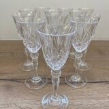 Set of 12 crystal stemmed glasses