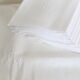 Rectangular damask cotton case and its 11 towels, PG monogram, vintage
