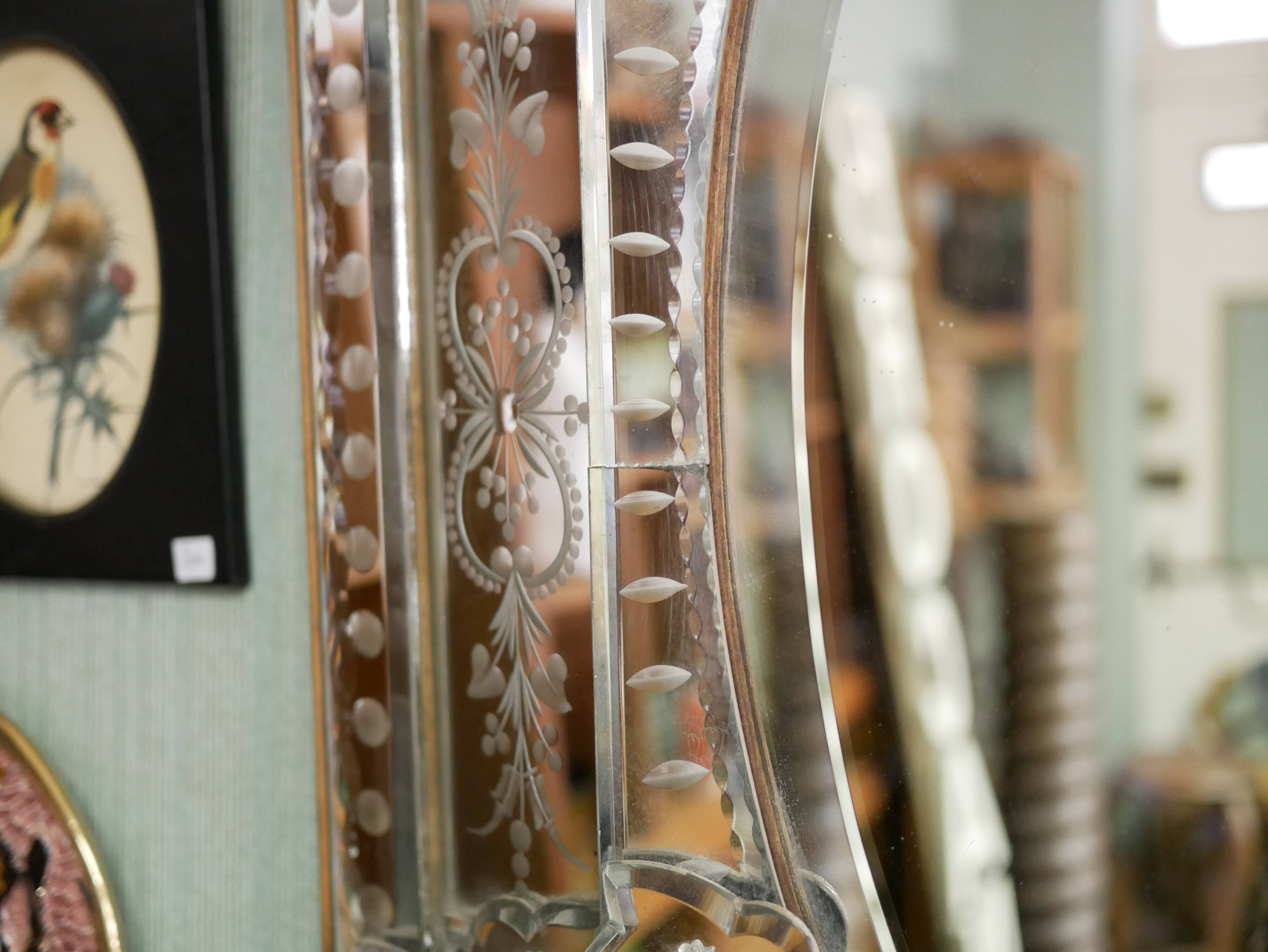 Antique Venetian mirror 86cm x 70cm