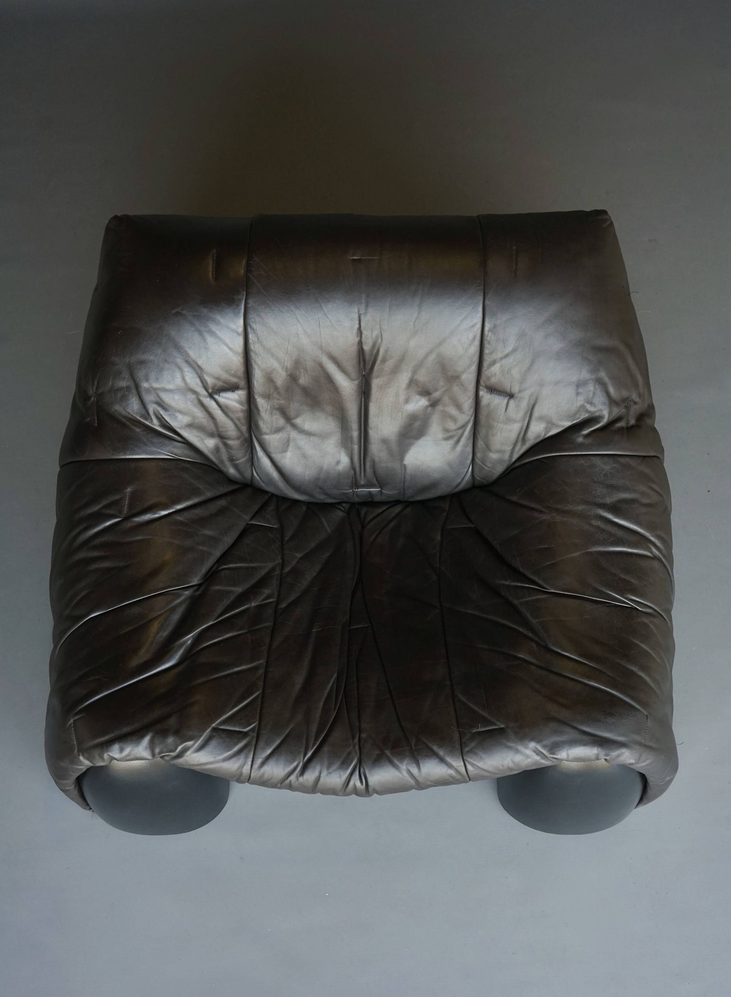 Amak Lounge Chair in brown leather by Annie Hieronimus for Cinna, 1980s