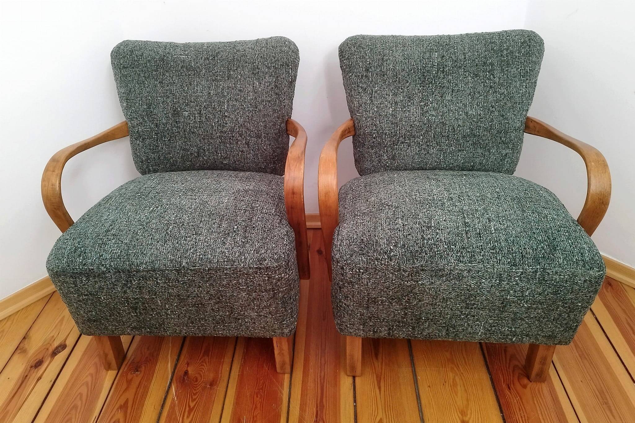 H 237 Armchairs by J. Halabala for Up Závody, Czechoslovakia, 1960s, Set of 2