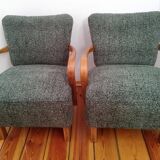 H 237 Armchairs by J. Halabala for Up Závody, Czechoslovakia, 1960s, Set of 2