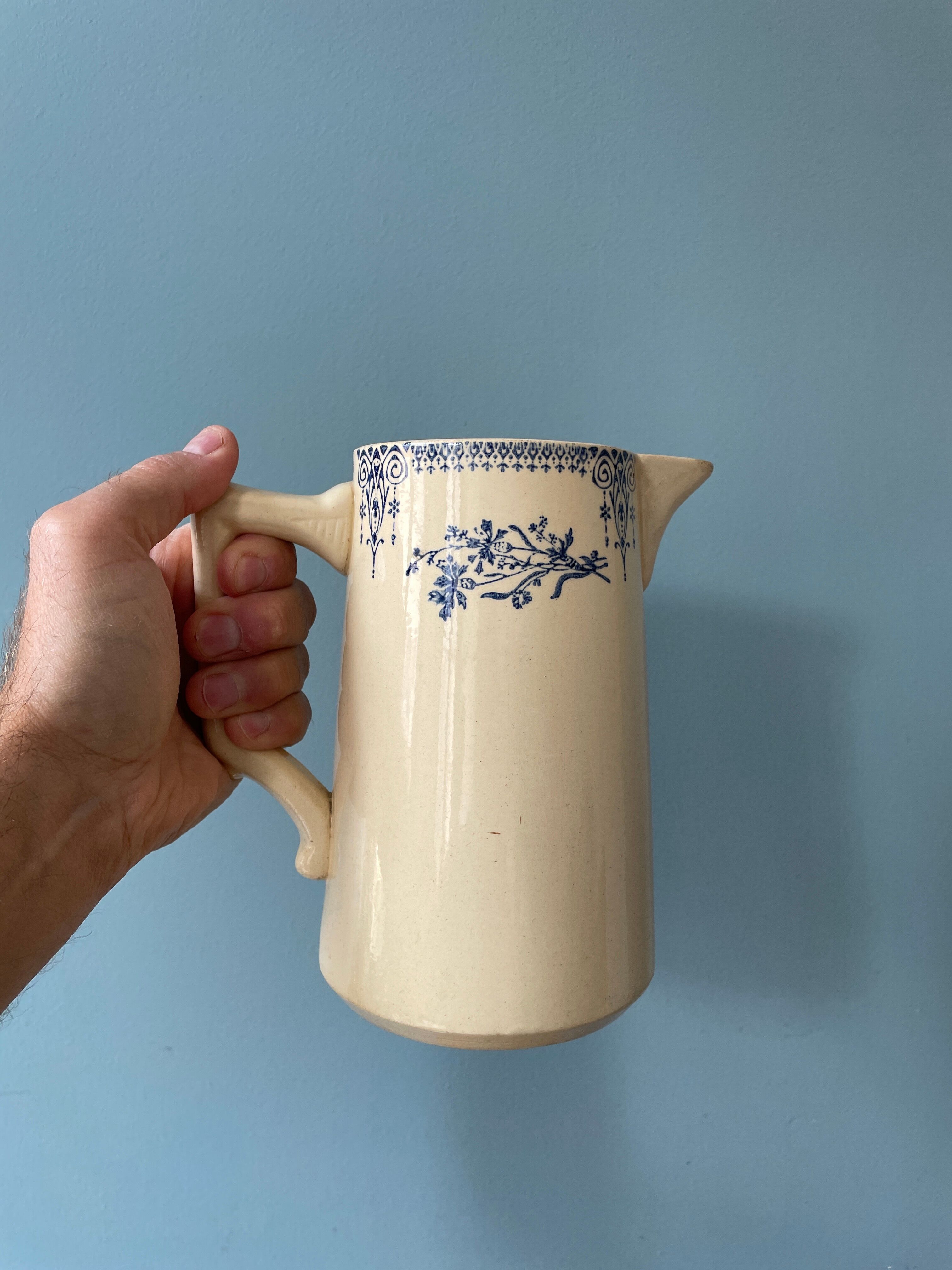 Pitcher 1900 in Earthenware St Amand and Hamage