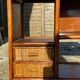 Commode en bois et rotin