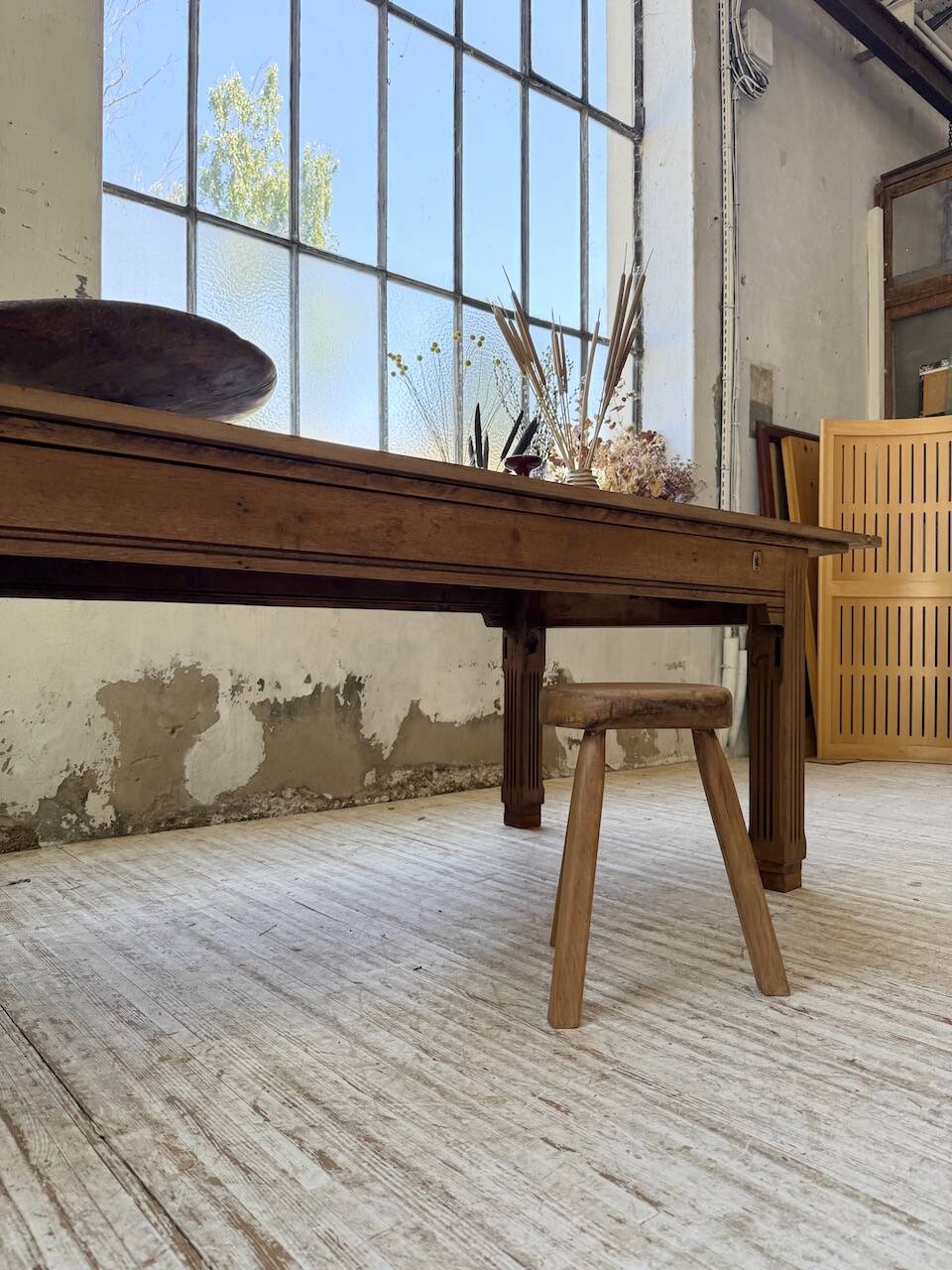 Country farmhouse table in solid beech and oak 2.5m XL