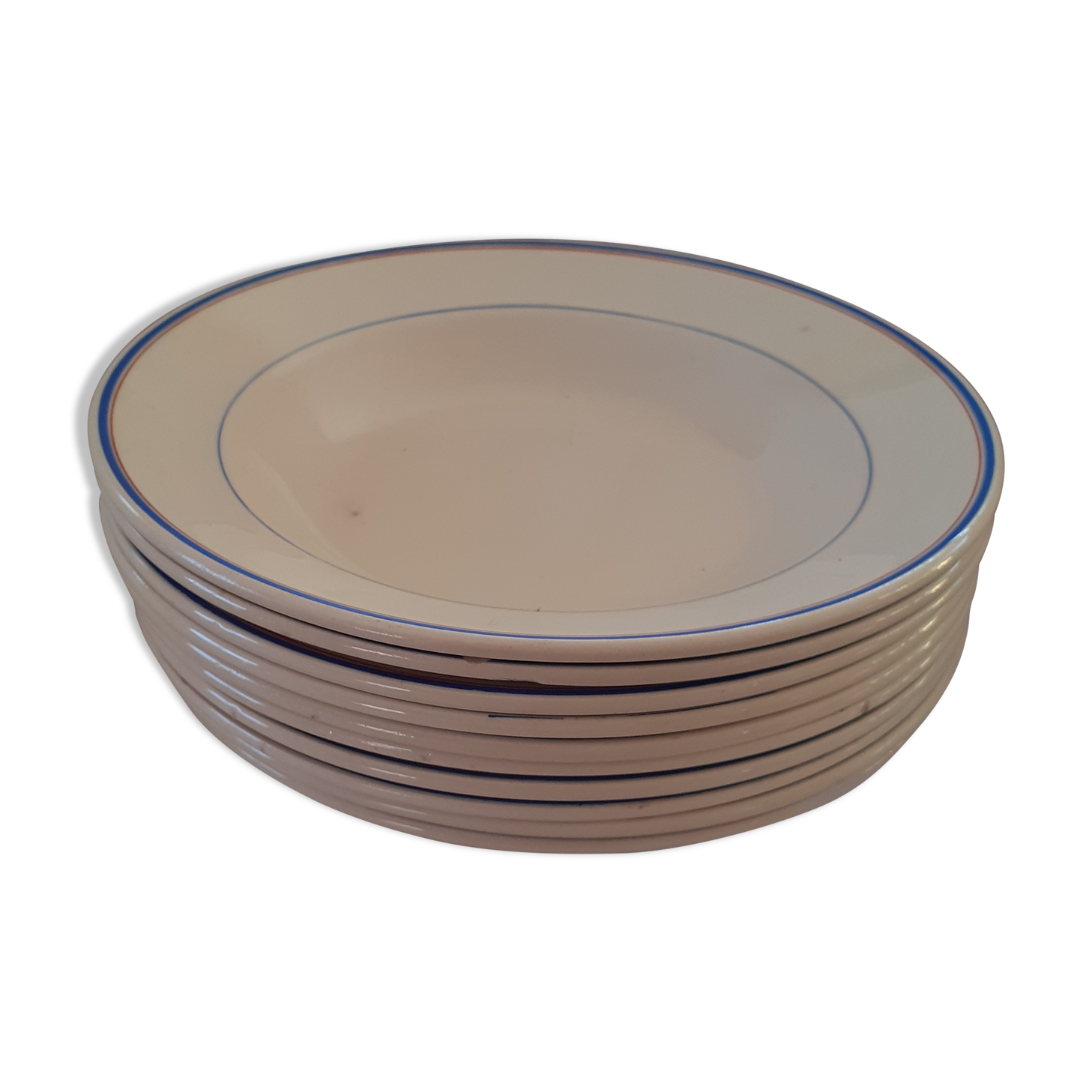 10 hollow plates Moulin du Loup. Model Louvois.