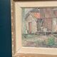 Original Swedish Oil on Canvas – “Gårdsmotiv” by Edvin Ollers – Signed