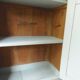 Vintage Parisian wardrobe with 1 vintage door re-enchanted in verdigris
