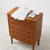 Scandinavian curved teak commode, Kai Kristiansen, 1960