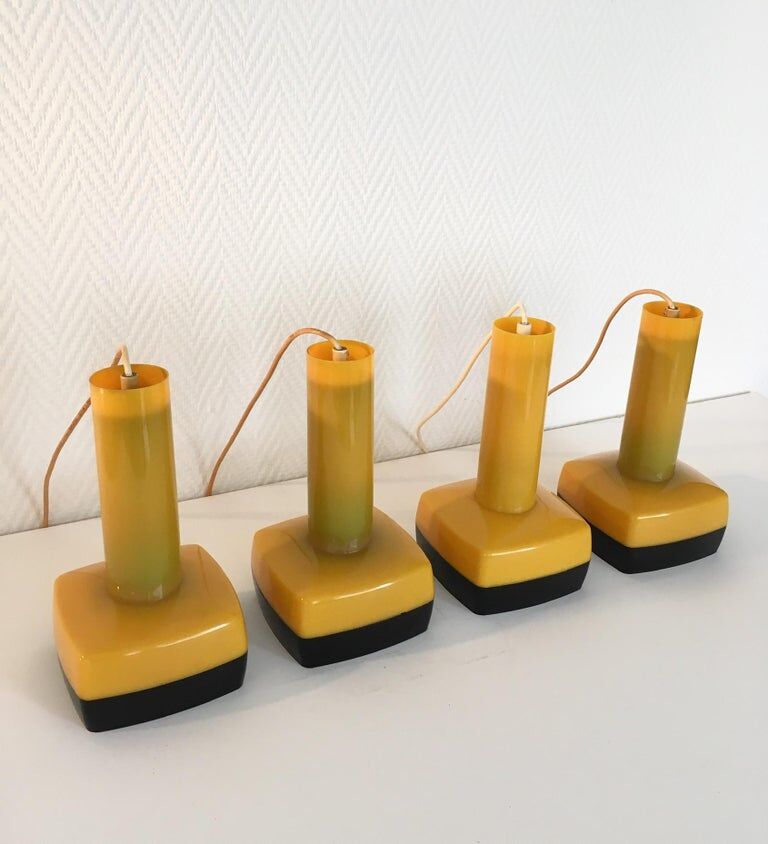 Vintage hanging lamp by Bent Karlby for A. Schroder, Kemi, 1970s