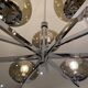 Very rare - Sciolari 9-light chrome and smoked glass chandelier - 1970s - Vintage
