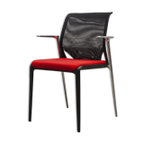 Visitor chair vitra medaslim red and black