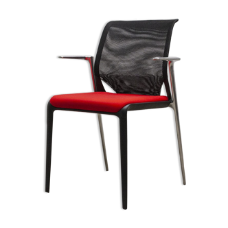 Visitor chair vitra medaslim red and black