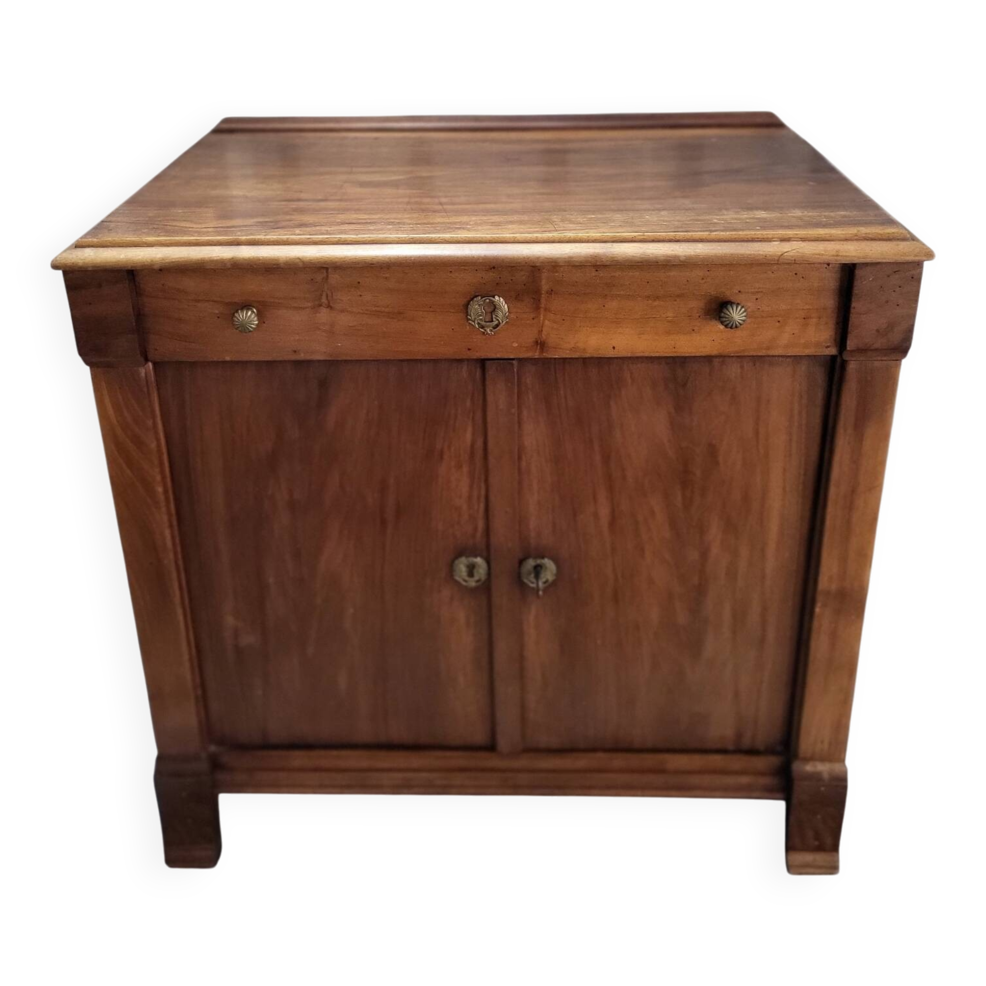 Directoire style sideboard with trompe l'oeil drawer in solid wood