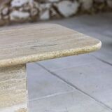 Italian travertine coffee table, 1980
