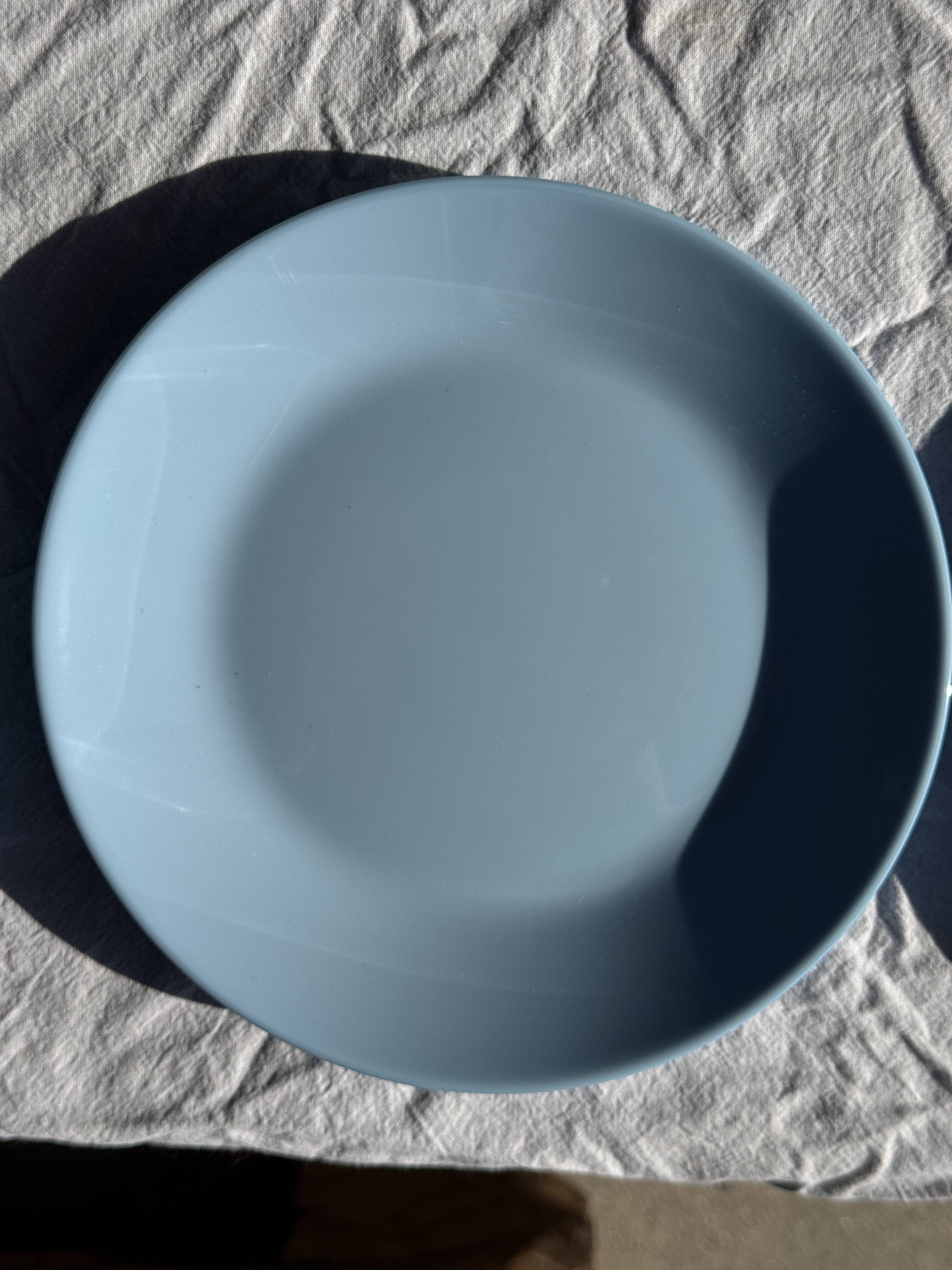 Set of 6 vintage blue dessert plates D18 (1)