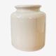 Pot en grès émaillé beige