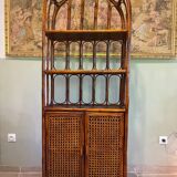 Vintage rattan shelf