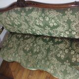 Sofa in walnut and marble