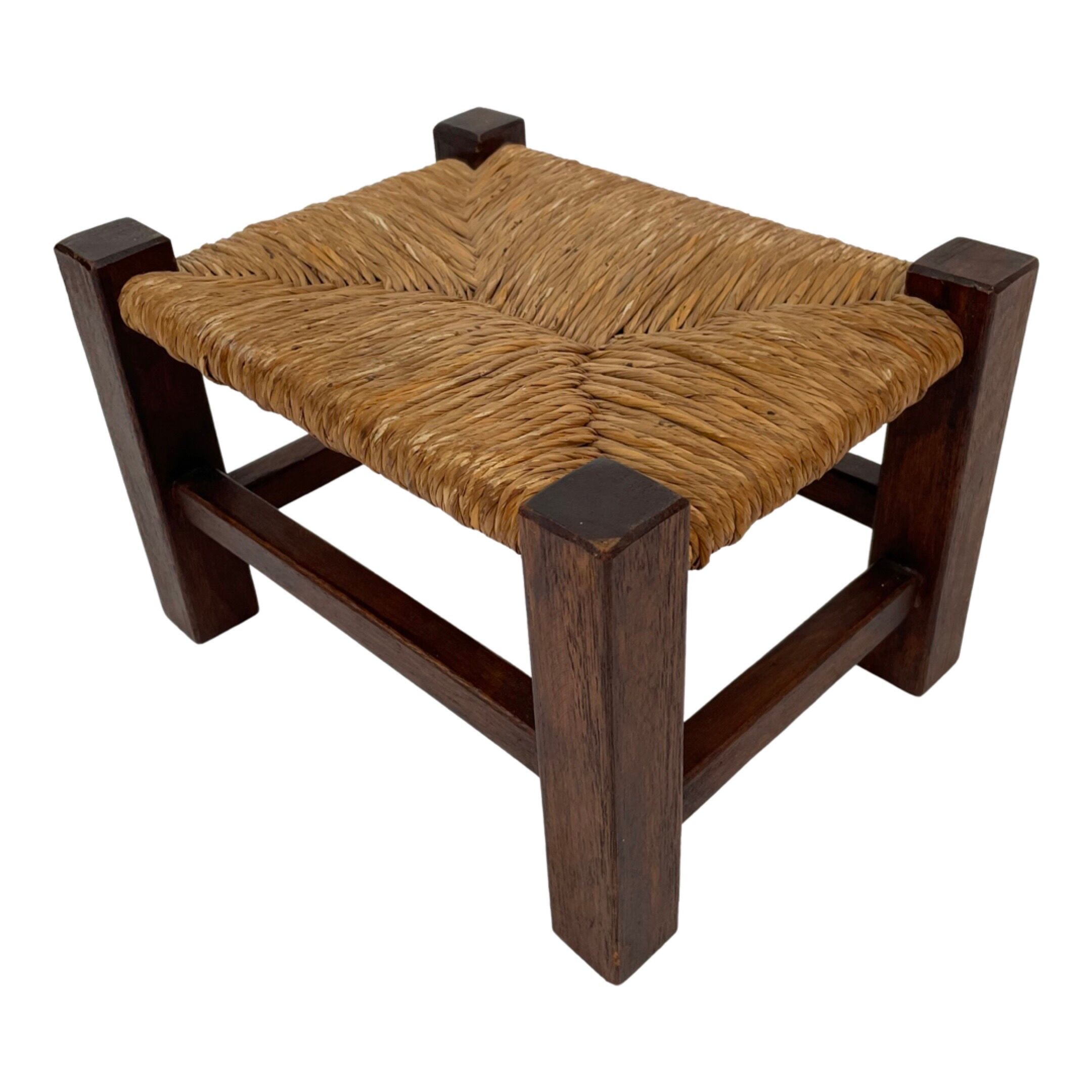 Vintage footstool stool minimalist