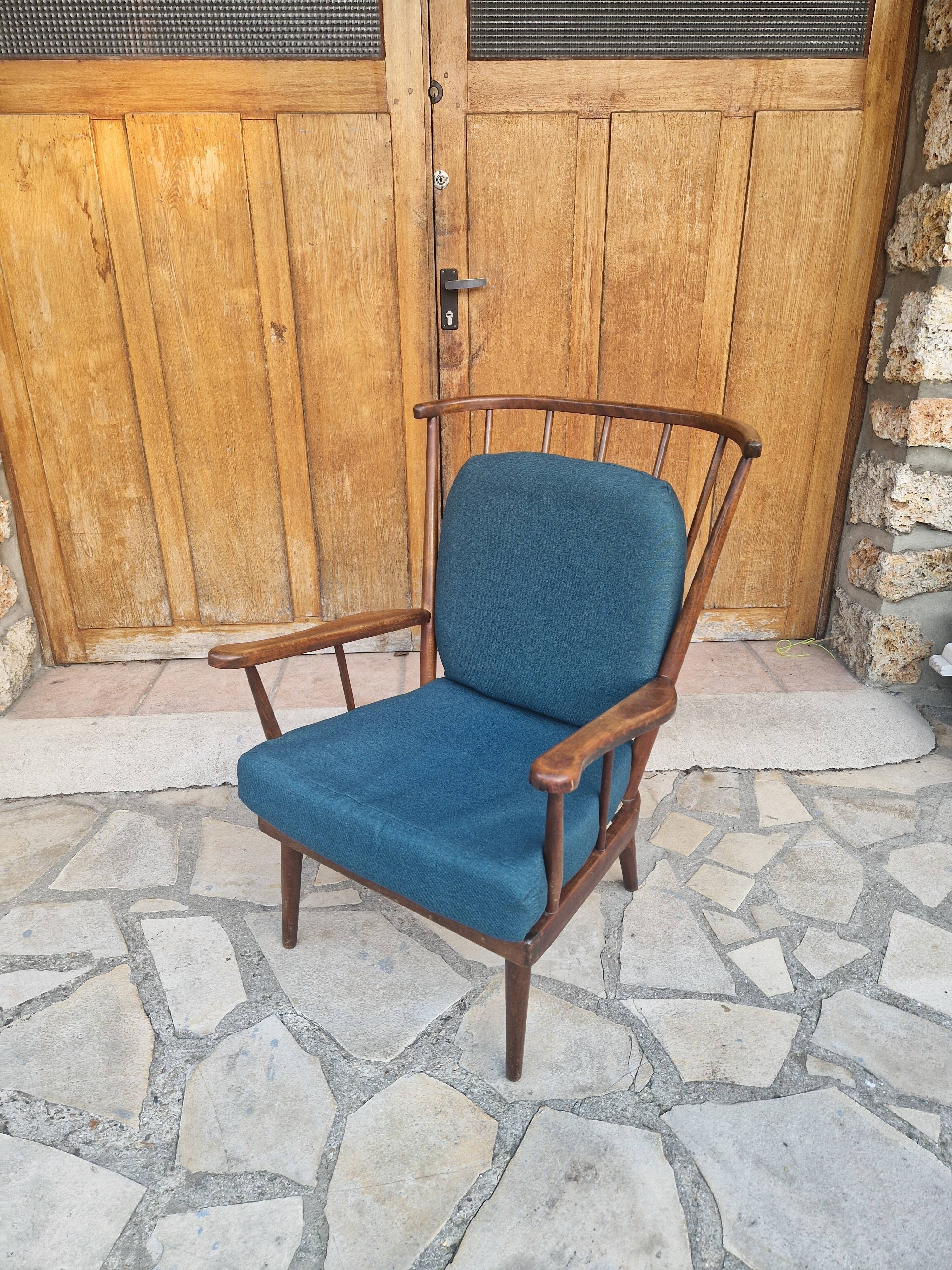 Fauteuil Baumann éventail vintage