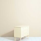 Wooden chest of drawers painted white