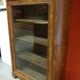 Walnut and walnut veneer display case 1 door circa 1900