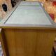 Armoire, secrétaire, commode en bois et rotin, années 60