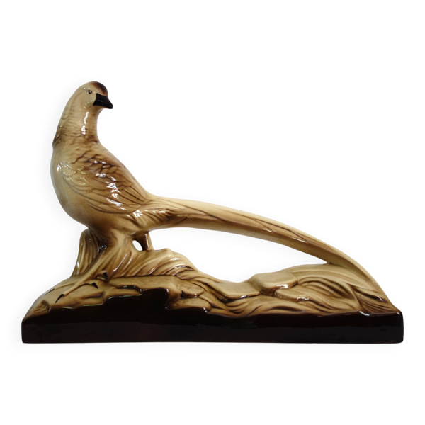 Sculpture faisan céramique Art déco Sainte Radegonde — Beyit