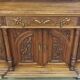 Art Nouveau buffet in carved oak with vine decoration