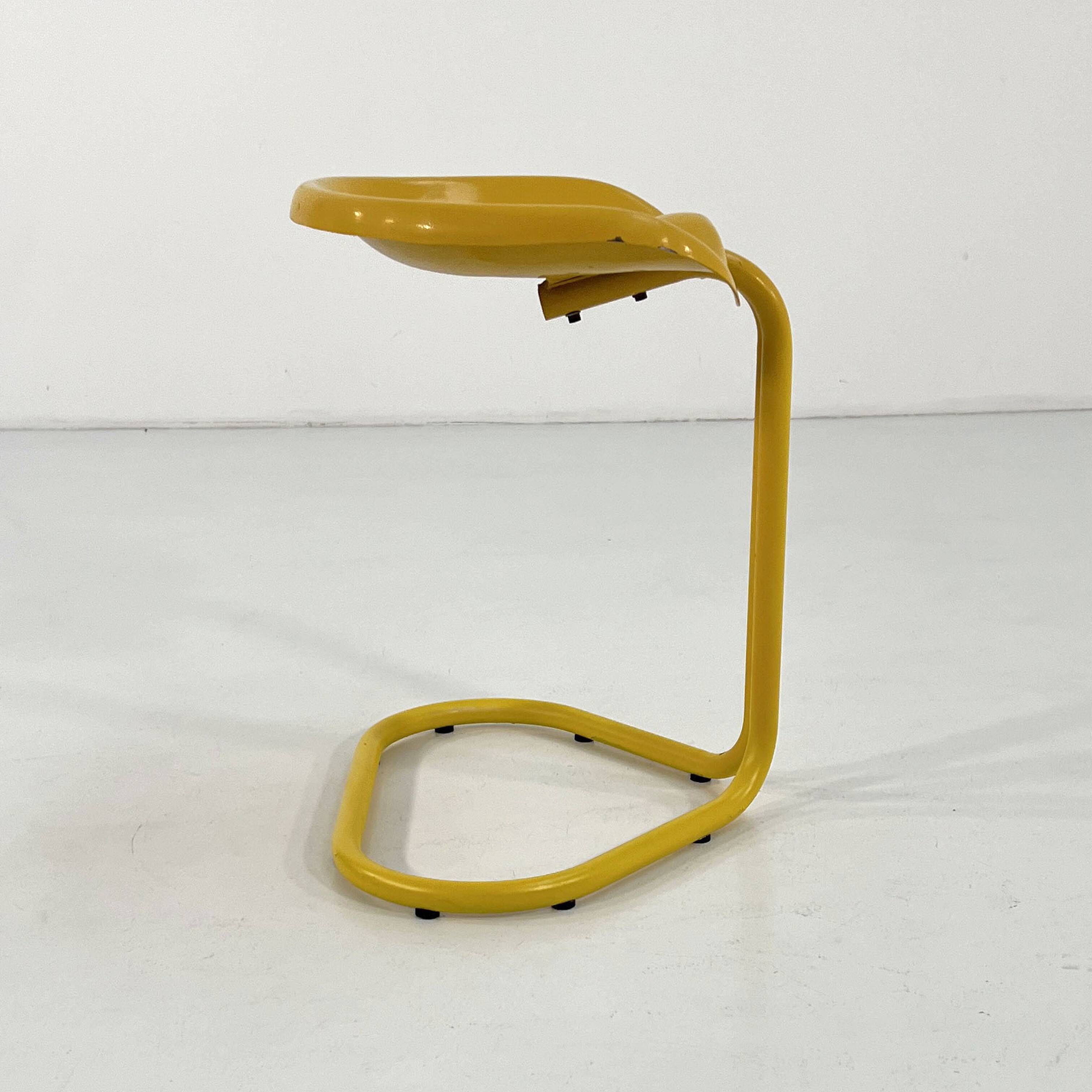 Yellow Tractor Stool by Rodney Kinsman for Bieffeplast, 1970